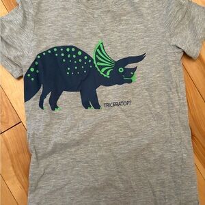 H&M Gray T-Shirt with Blue and Green Dinosaur